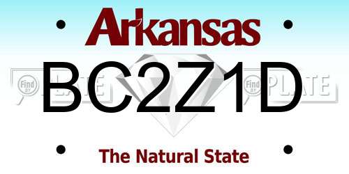 BC2Z1D Arkansas License Plate