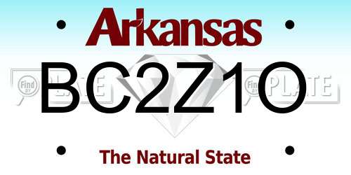 BC2Z1O Arkansas License Plate