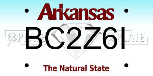 BC2Z6I Arkansas License Plate