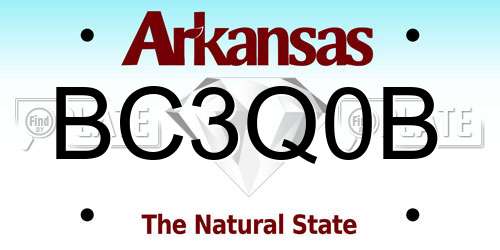 BC3Q0B Arkansas License Plate