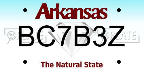 BC7B3Z Arkansas License Plate