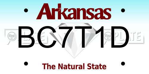 BC7T1D Arkansas License Plate