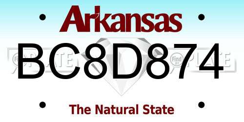 BC8D874 Arkansas License Plate
