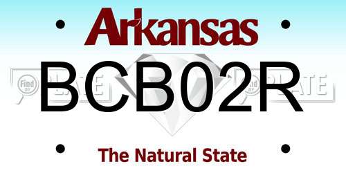 BCB02R Arkansas License Plate