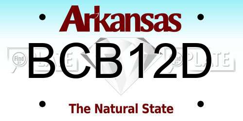 BCB12D Arkansas License Plate