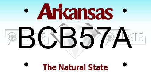 BCB57A Arkansas License Plate