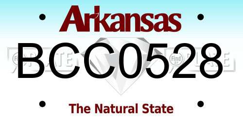 BCC0528 Arkansas License Plate