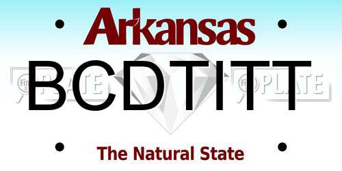 BCDTITT Arkansas License Plate