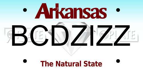 BCDZIZZ Arkansas License Plate
