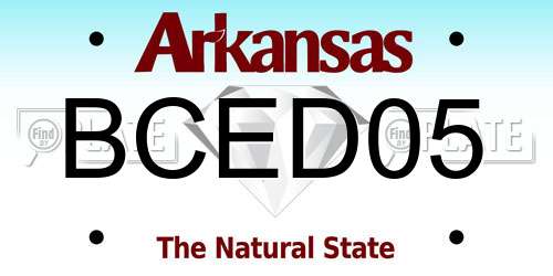 BCED05 Arkansas License Plate