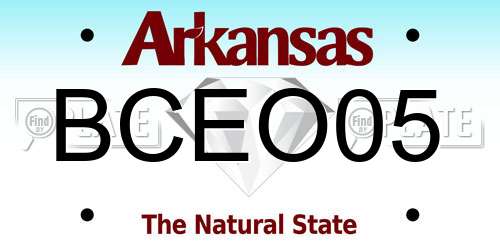 BCEO05 Arkansas License Plate