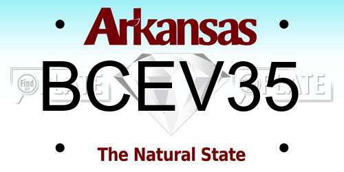 BCEV35 Arkansas License Plate