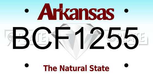 BCF1255 Arkansas License Plate