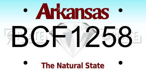 BCF1258 Arkansas License Plate