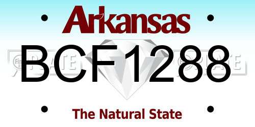 BCF1288 Arkansas License Plate