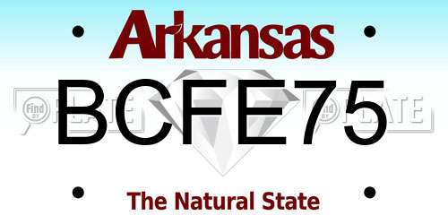 BCFE75 Arkansas License Plate