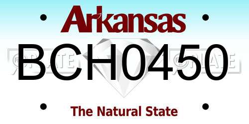 BCH0450 Arkansas License Plate
