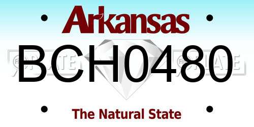 BCH0480 Arkansas License Plate