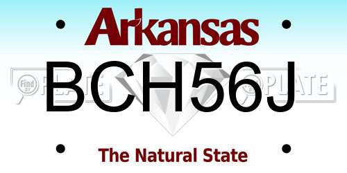 BCH56J Arkansas License Plate