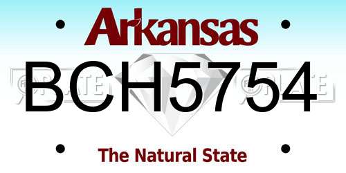 BCH5754 Arkansas License Plate