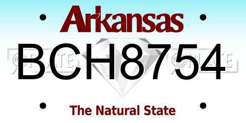 BCH8754 Arkansas License Plate