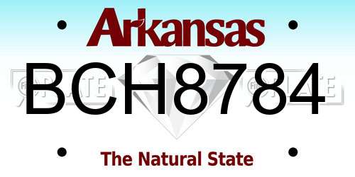 BCH8784 Arkansas License Plate