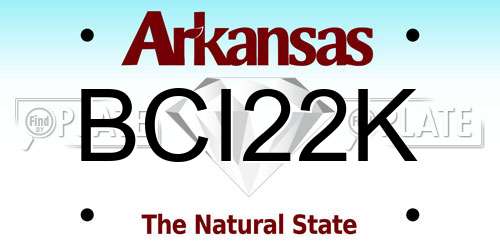 BCI22K Arkansas License Plate