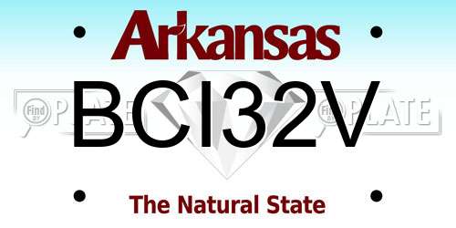 BCI32V Arkansas License Plate