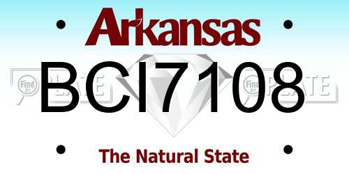 BCI7108 Arkansas License Plate