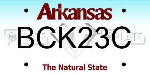 BCK23C Arkansas License Plate