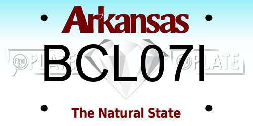 BCL07I Arkansas License Plate