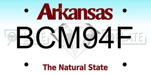 BCM94F Arkansas License Plate
