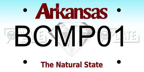 BCMP01 Arkansas License Plate