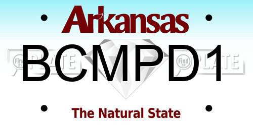 BCMPD1 Arkansas License Plate