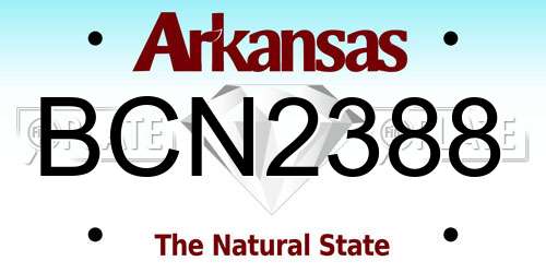 BCN2388 Arkansas License Plate