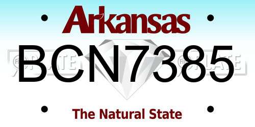 BCN7385 Arkansas License Plate