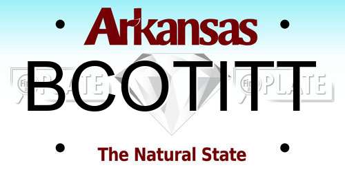 BCOTITT Arkansas License Plate
