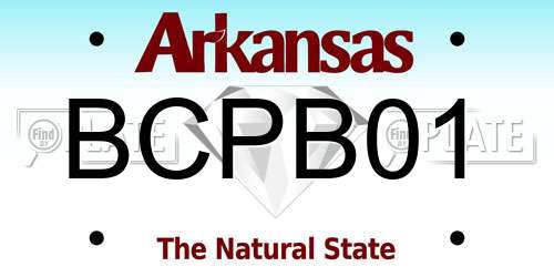 BCPB01 Arkansas License Plate