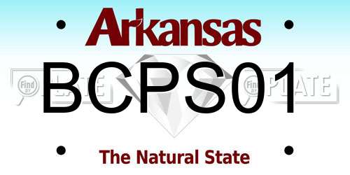 BCPS01 Arkansas License Plate