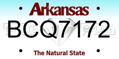 BCQ7172 Arkansas License Plate