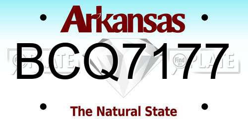BCQ7177 Arkansas License Plate