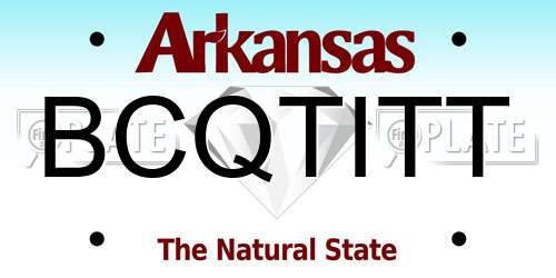 BCQTITT Arkansas License Plate