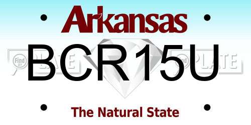 BCR15U Arkansas License Plate