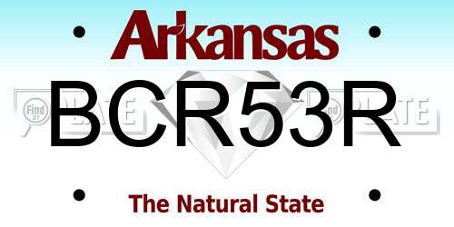 BCR53R Arkansas License Plate