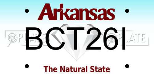 BCT26I Arkansas License Plate