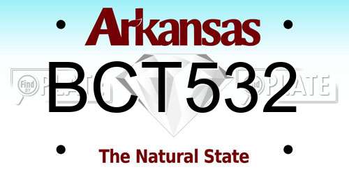 BCT532 Arkansas License Plate