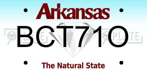 BCT71O Arkansas License Plate