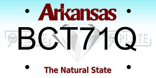 BCT71Q Arkansas License Plate