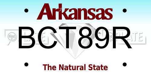 BCT89R Arkansas License Plate