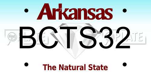 BCTS32 Arkansas License Plate